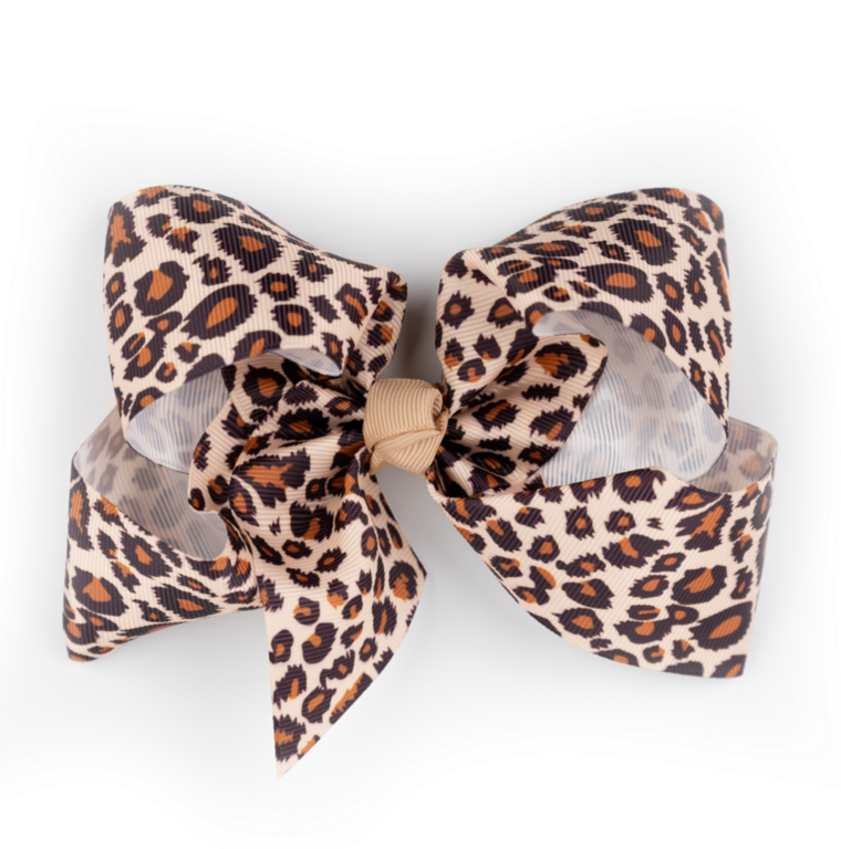 Busy Lizzie Hair clip - Bow 15 cm - Leopard