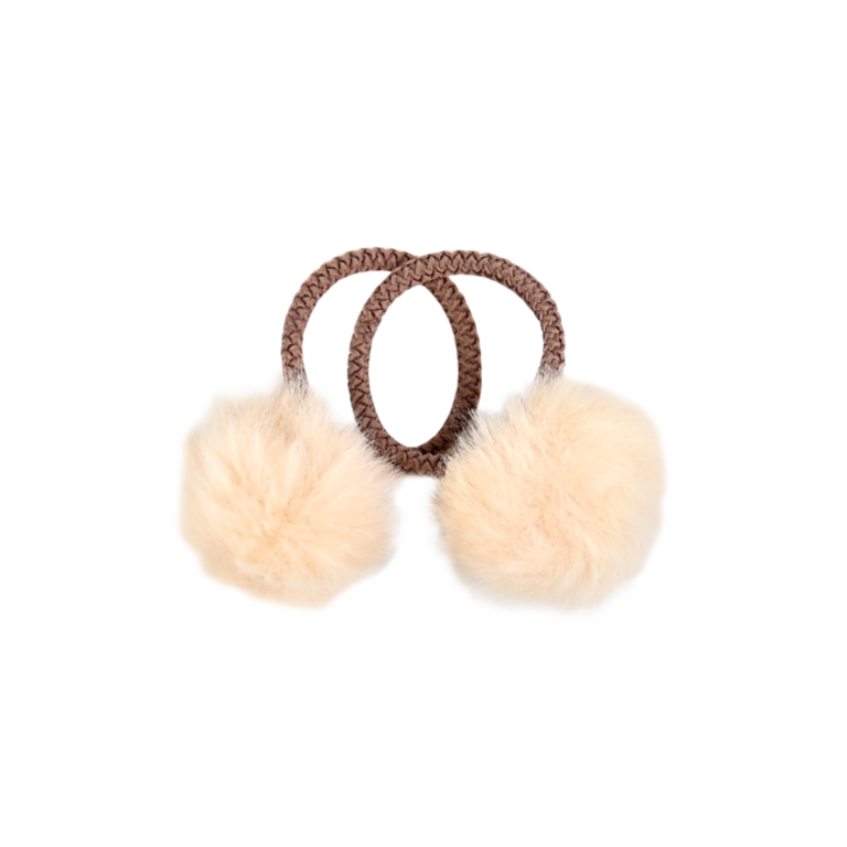 Busy Lizzie Elastics - PomPom - Cream