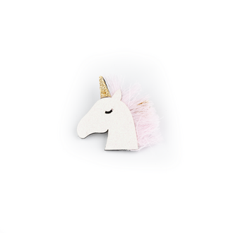 Busy Lizzie Clip - Unicorn - White