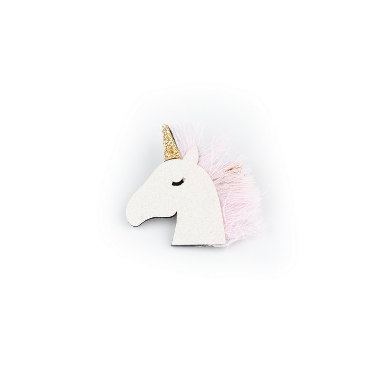 Busy Lizzie Clip - Unicorn - White