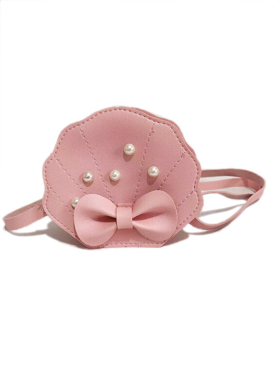 Busy Lizzie Bag - Shell with bow - Pink