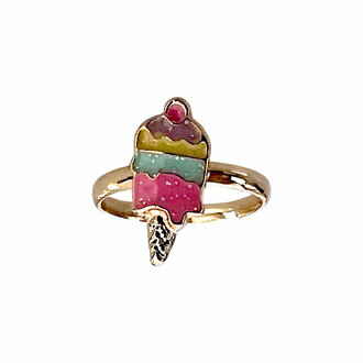 Busy Lizzie Ring - Ice cream - Gold
