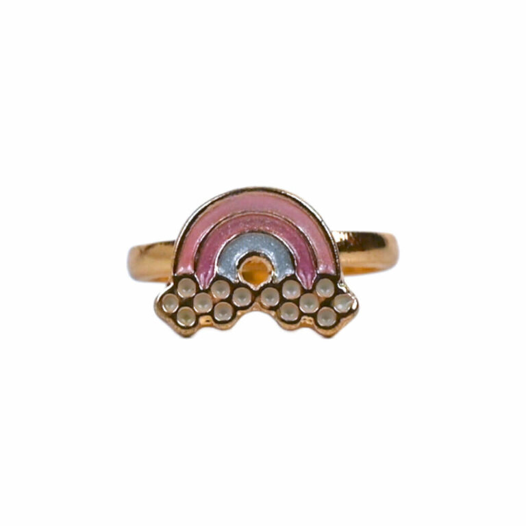 Busy Lizzie Ring - Rainbow - Gold