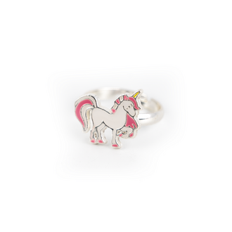 Busy Lizzie Ring - Unicorn - White/pink