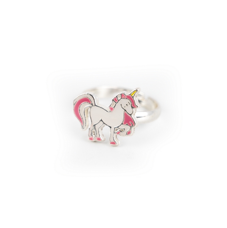 Busy Lizzie Ring - Unicorn - White/pink