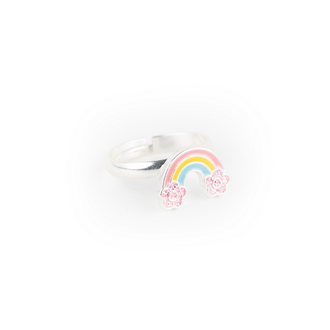 Busy Lizzie Ring - Rainbow with flowers