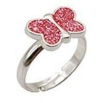 Busy Lizzie Ring - Pink Butterfly