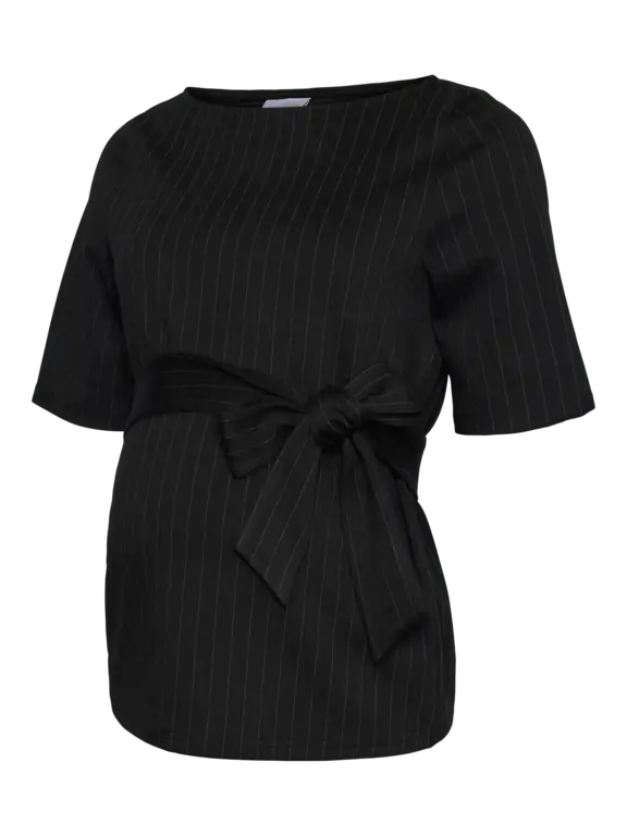 Mama;Licious MLTALIA 24 Top Black/Grey Pinst