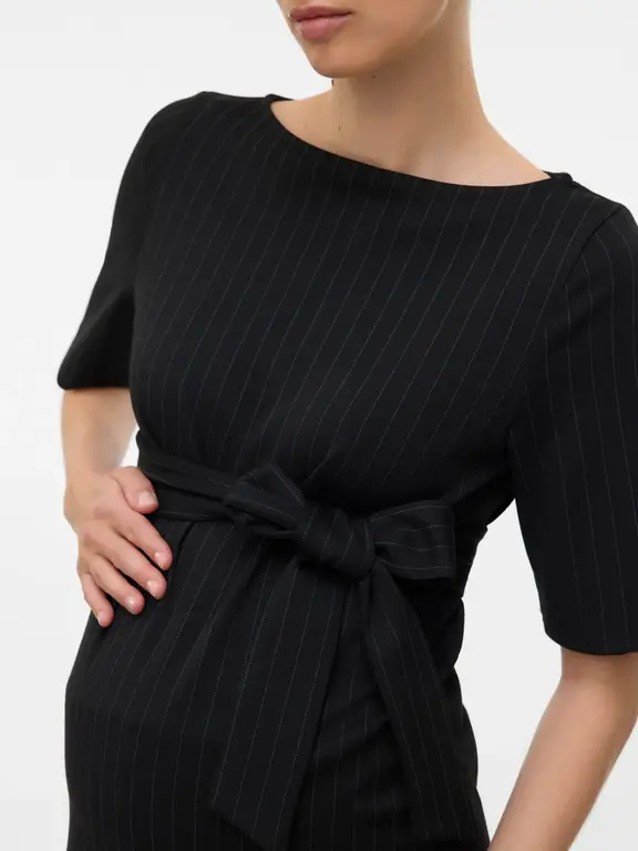 Mama;Licious MLTALIA 24 Top Black/Grey Pinst