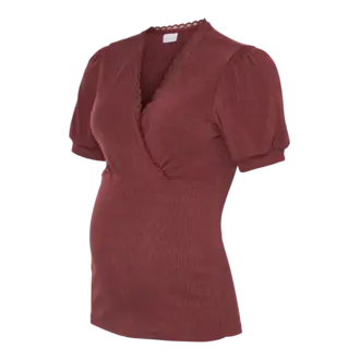 Mama;Licious MLTRISH TESS  Lace Top Pomgranate