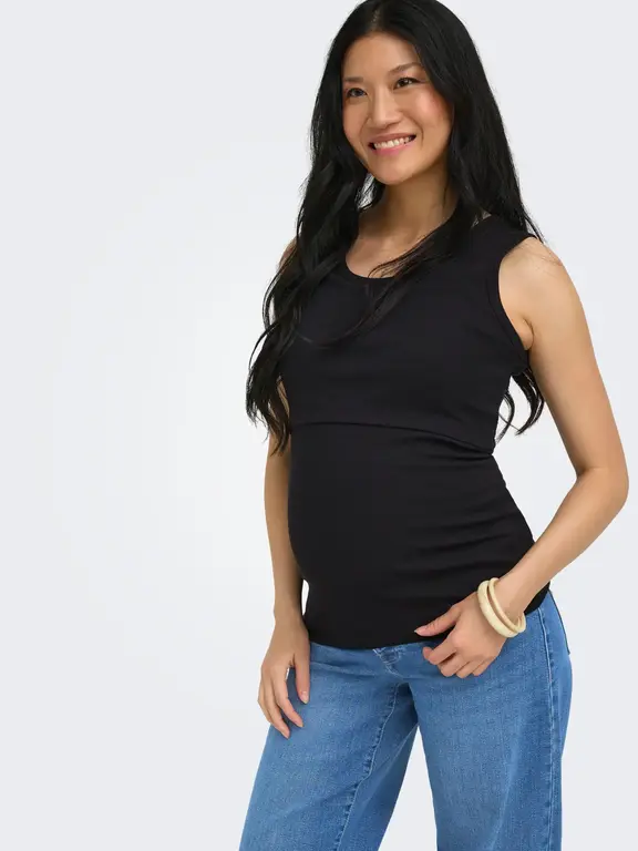 Only OLMVIRA Nursing Tank Top 2-Pack Black/White