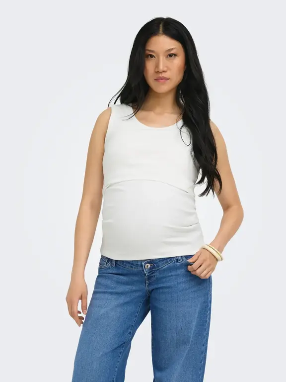 Only OLMVIRA Nursing Tank Top 2-Pack Black/White