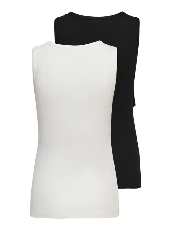 Only OLMVIRA Nursing Tank Top 2-Pack Black/White