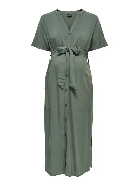 Only OLMDENIZIA V-Neck DRESS Groen