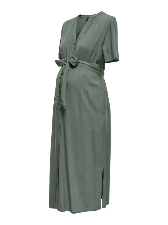 Only OLMDENIZIA V-Neck DRESS Groen