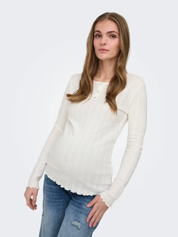 Only OLMVISTA LS Half Placket Top 2-Pack Coffee/Cloud