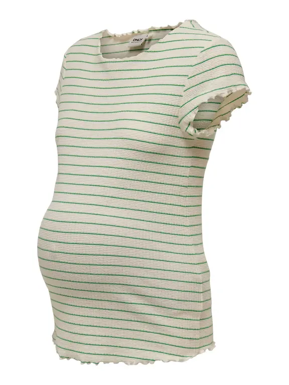 Only OLMANITS Top Green Stripes