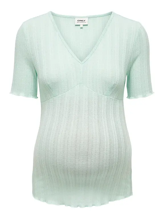 Only OLMIBI  V-Neck Top Harbor Grey