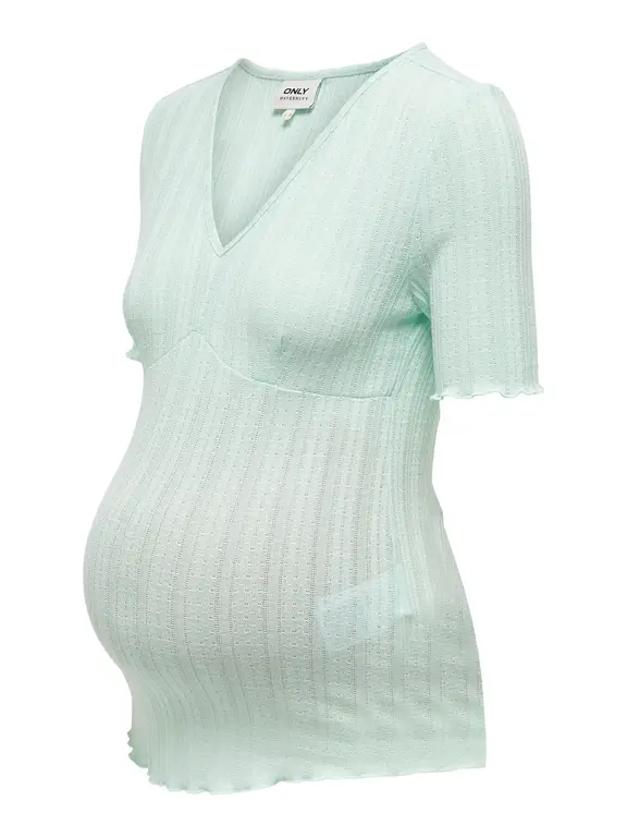 Only OLMIBI  V-Neck Top Harbor Grey