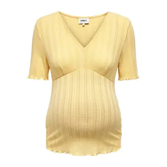 Only OLMIBI  V-Neck Top Yellow