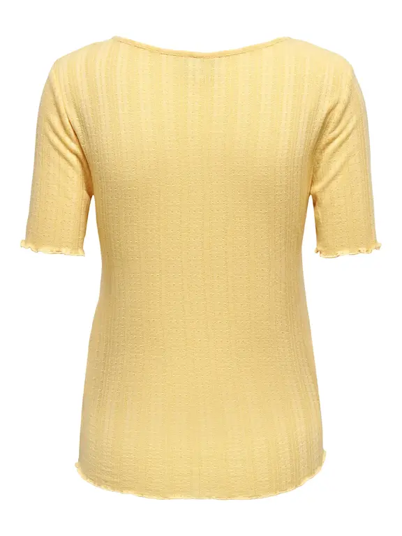 Only OLMIBI  V-Neck Top Yellow