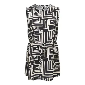 Only Olmkarta Neck String Belt Top Black Graphic