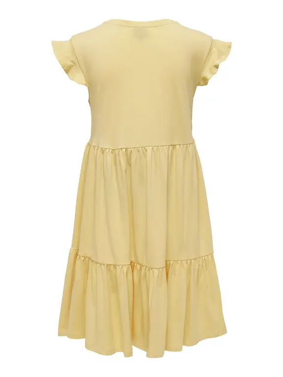 Only Olmmay Life Cap Sleeves Frill Dress Straw