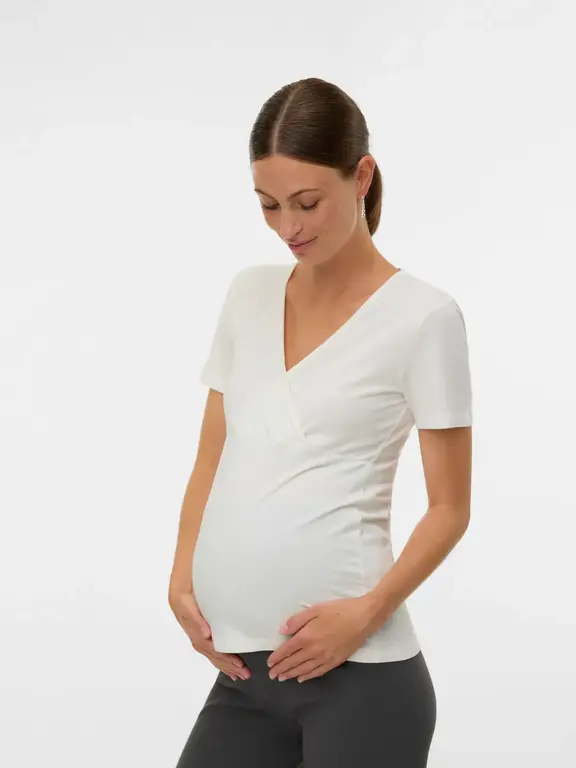 Mama;Licious Bodycon fit V-Hals Top 2-Pack Zwart/Wit