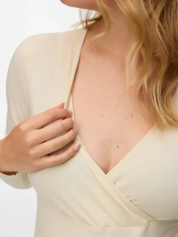 Mama;Licious Bodycon fit V-Hals Top 2-Pack Birch/Black