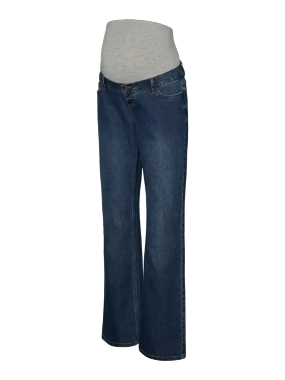 Mama;Licious Flared fit Mid waist Bootcut Jeans Blue Denim