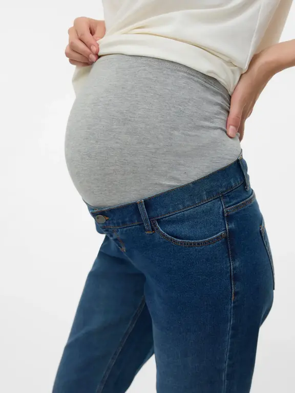 Mama;Licious Flared fit Mid waist Bootcut Jeans Blue Denim