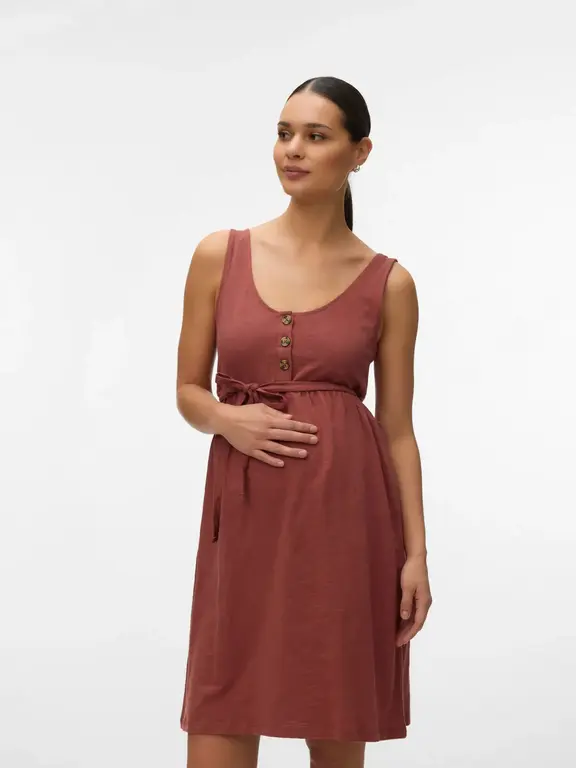 Mama;Licious MLIVY Zwangerschapsjurk Mahogany