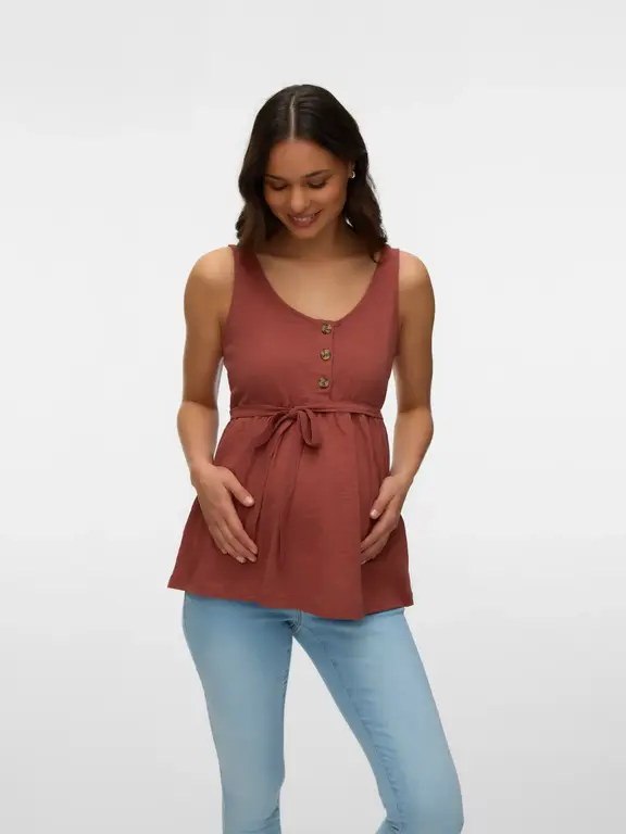 Mama;Licious Zwangerschaps-top Mahogany