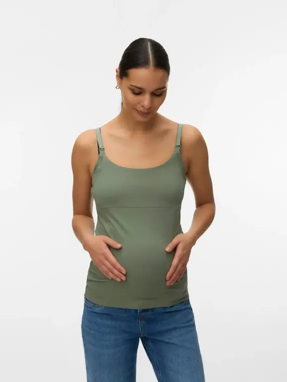 Mama;Licious Zwangerschaps-top 2-Pack Green & White