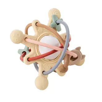 Nattou Silicone Bijtring met Rammelaar Galaxy - Beige