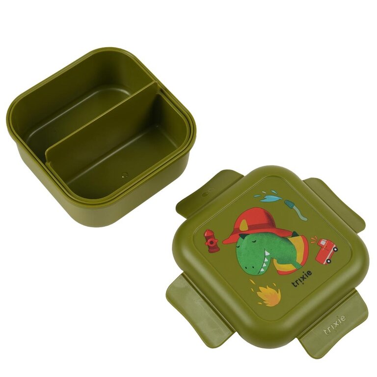 Trixie Snack box with clips - Fireman Mr. Dino