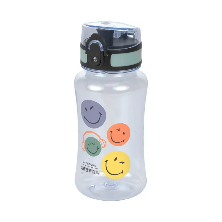 Lässig 420 ml Tritan waterfles - SmileyWorld blauw