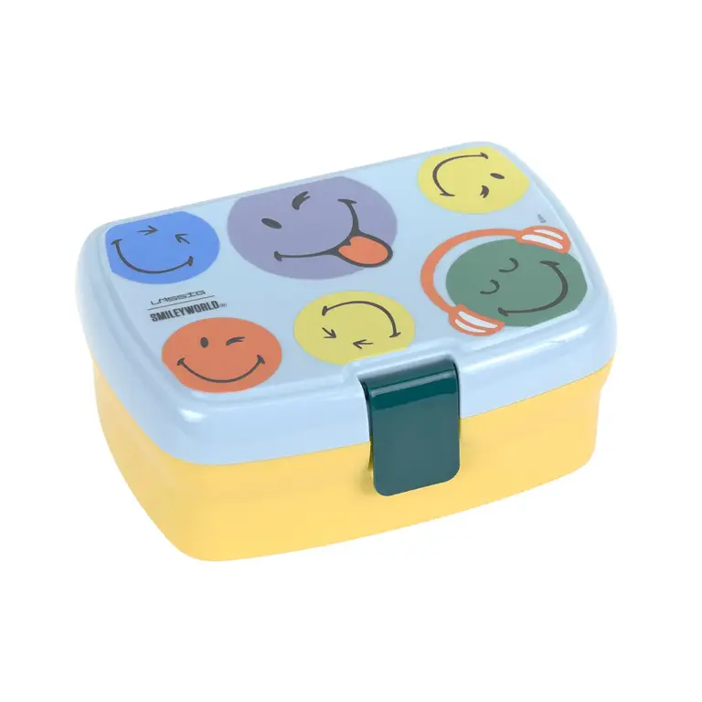 Lässig Kinderlunchbox - SmileyWorld blauw