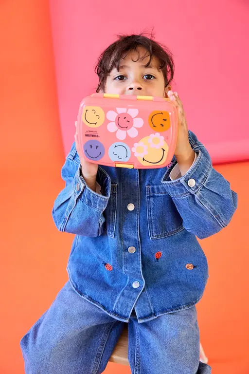 Lässig Kinderlunchbox - SmileyWorld roze