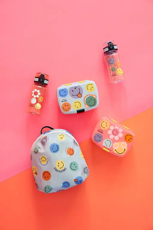 Lässig Kinderlunchbox - SmileyWorld blauw