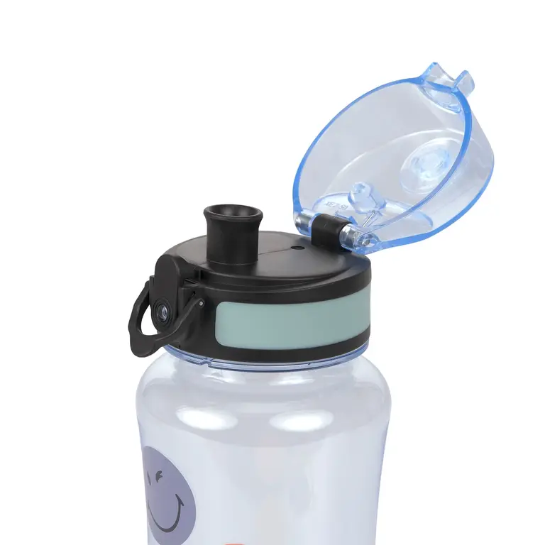 Lässig 420 ml Tritan waterfles - SmileyWorld blauw