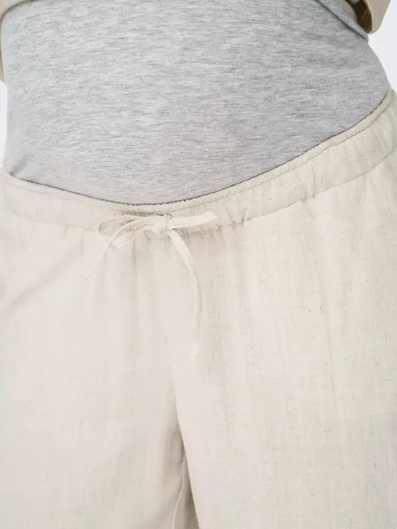 Only OLMSIESTA Pull-Up Linen Pants Moonbean