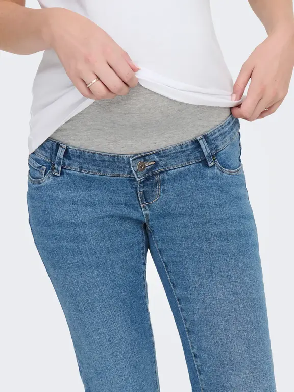 Only OLMLANA HW Retro Flared Blue Denim