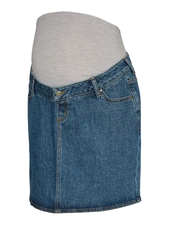 Mama;Licious MLCUBA Blue Denim Skirt