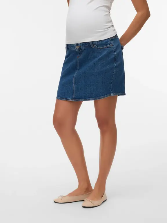 Mama;Licious MLCUBA Blue Denim Skirt