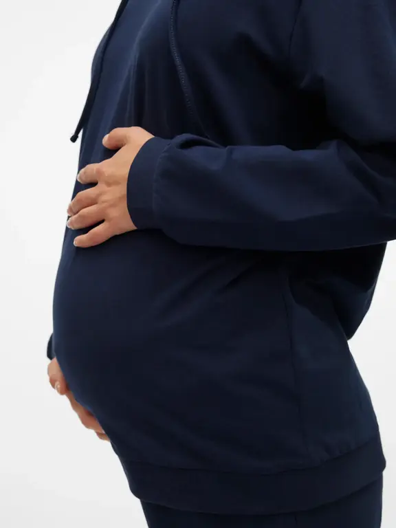 Mama;Licious MLMILLE L/S Swaet Hood Navy