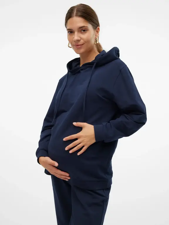 Mama;Licious MLMILLE L/S Swaet Hood Navy