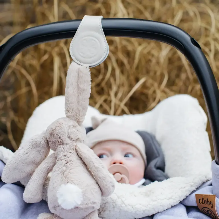 Cloby Leren swaddle clips - Beige