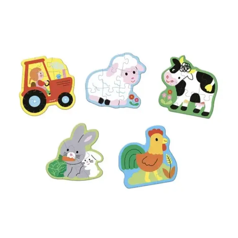Janod 5 Progressieve boerderij puzzels