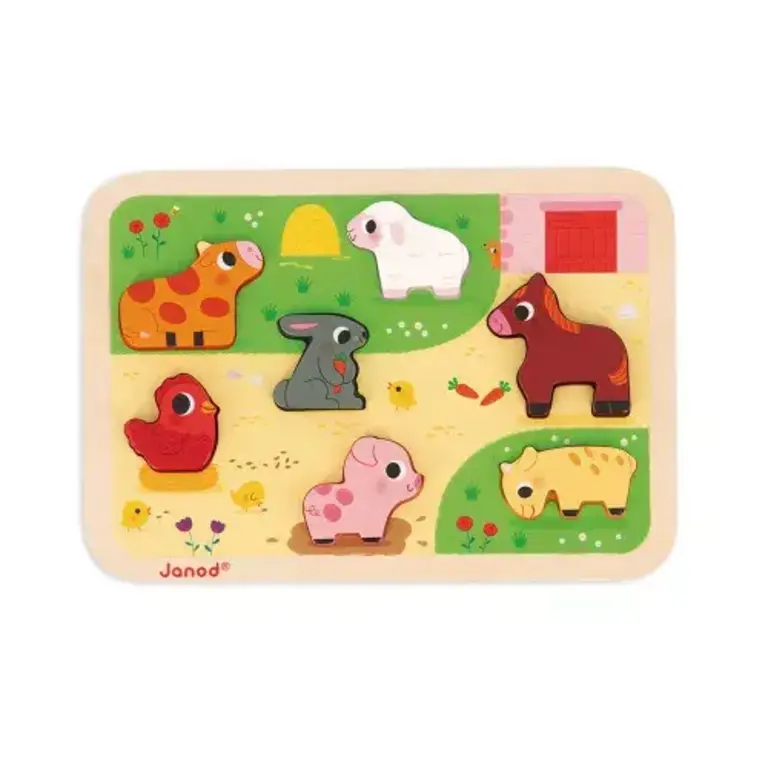 Janod Chunky Farm Puzzle 7 stuks